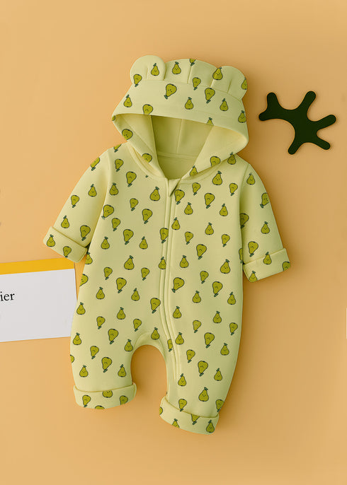 Little Orchard Fleece Hooded Sleepsuit
